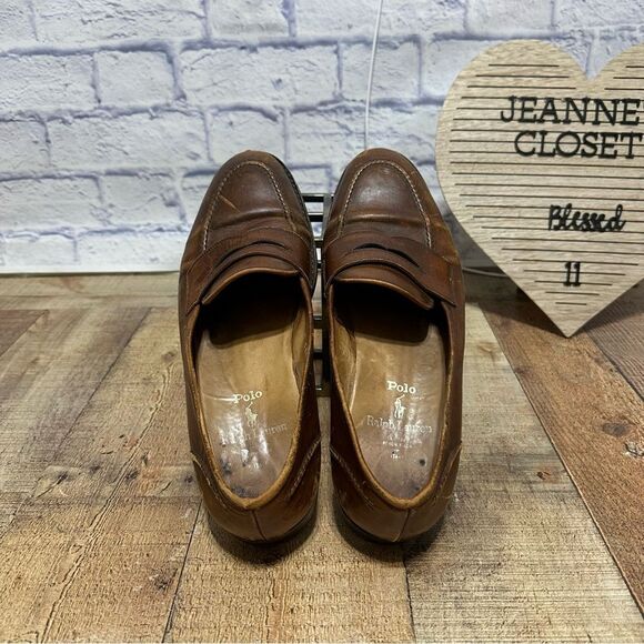 Vintage Ralph Lauren Bench Made Italy Brown Saddle Loafers Size 10.5 D main image 7
